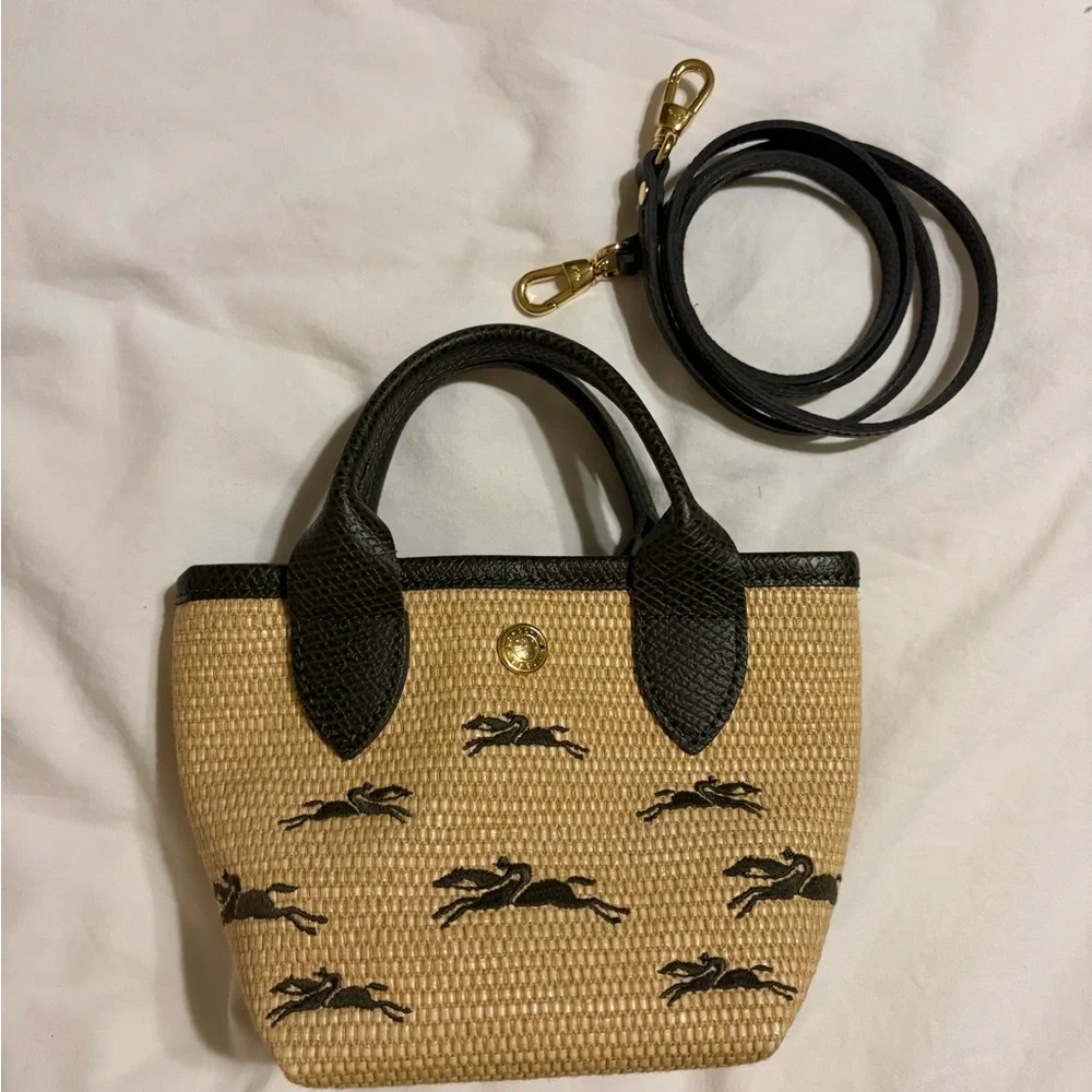 Longchamp Panier Pliage XS Handbag (10206) in Natural Khaki - Picture 1 of 8